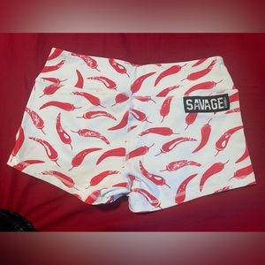 Savage barbell shorts. Size L